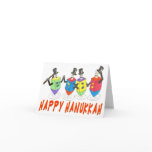 Happy Hanukkah dreidels card