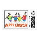 Happy Hanukkah Dreidels postage stamp