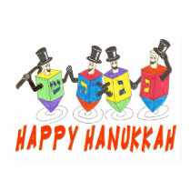 HAPPY HANUKKAH DREIDELS  Poster posters