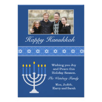 Happy Hanukkah Holiday Card Custom Invite at Zazzle