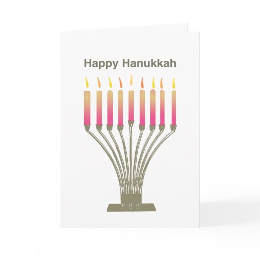 Happy Hanukkah Menorah candles Card card
