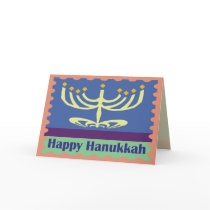 Happy Hanukkah Menorah Chanukah Cards