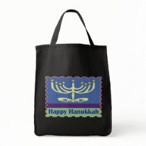 Happy Hanukkah Menorah Dark Bags