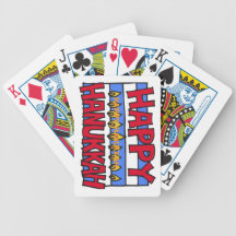 HAPPY HANUKKAH MENORAH DECK OF CARDS
