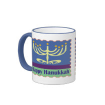 Happy Hanukkah Menorah Mugs mugs