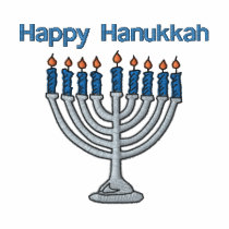 Happy Hanukkah Menorah Tees and Sweats embroidered shirts