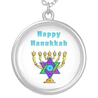 Happy Hanukkah necklace