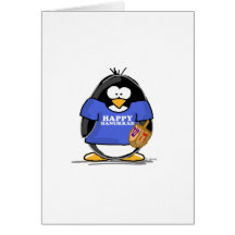 Happy Hanukkah Penguin Greeting Cards