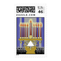 happy hanukkah postage