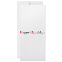Happy Hanukkah red and gray rack cards