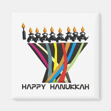 Happy Hanukkah Refrigerator Magnet