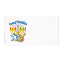 Happy Hanukkah Shipping Labels