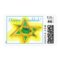 Happy Hanukkah Stamp by lorenkaplan Happy Hanukkah Stamp