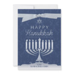 Happy Hanukkah with Ribbon Flat Card Custom Invite