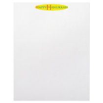 Happy Hanukkah yellow letterhead