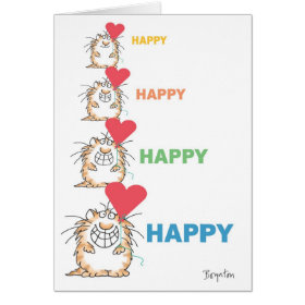 HAPPY HAPPY CAT Valentines by Boynton Greeting Card