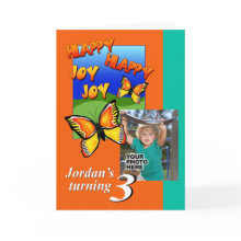 Happy Happy Joy Joy Birthday Invitation card