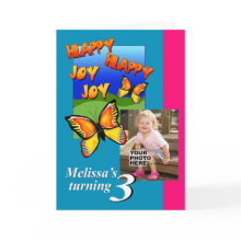Happy Happy Joy Joy Birthday Invitation card