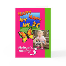 Happy Happy Joy Joy Birthday Invitation card