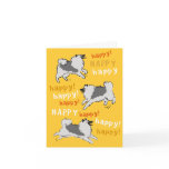 Happy Happy Keeshond Greeting Card