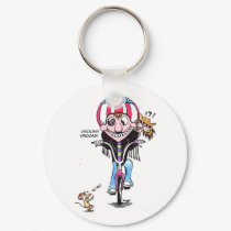 Happy Harry & Hooch (bikers?) keychains