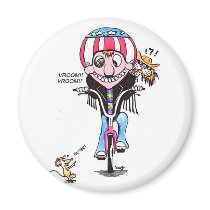 Happy Harry & Hooch (bikers?) magnets