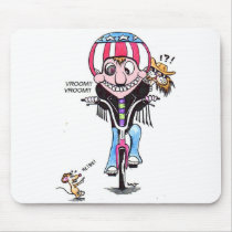 Happy Harry & Hooch (bikers?) mousepads