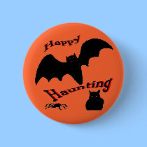 Happy Haunting Halloween Button