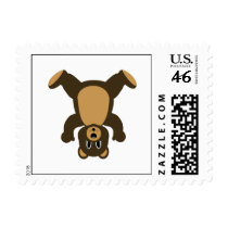 Happy Headstand Brown Bear Stamp