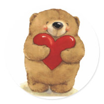 Happy Heart Bear stickers by fstasu Happy Heart Bear stickers
