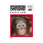 Happy Heart Day Animal Baby stamps