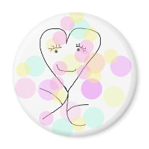 Happy heart magnets by joacreations Happy heart magnets