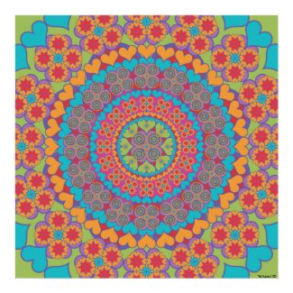 Happy Heart Mandala 1 print