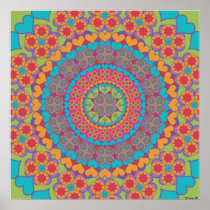 Happy Heart Mandala 1 Posters