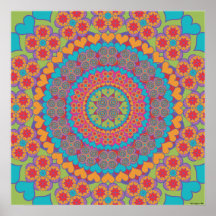 Happy Heart Mandala 1 Posters