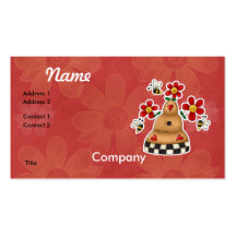 Happy Hearts N Flowers Bee Hive Business Card Template