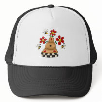 Happy Hearts N Flowers Bee Hive Trucker Hats