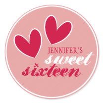 Happy Hearts Sweet Sixteen Sticker