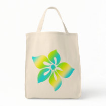 Happy Hibiscus Grocery Tote Bags