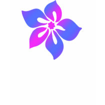 "Happy Hibiscus" in Blue on Toddler Tee t-shirts