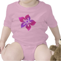 "Happy Hibiscus" in Pink on Creeper t-shirts