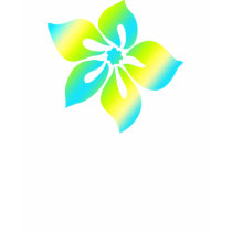 "Happy Hibiscus" in Turq on Toddler Tee t-shirts