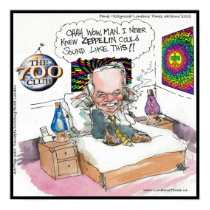 Happy Hippie Funny Poster by LT Cartoons posters