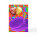 Happy Hippo Artsy Purple cards