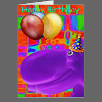 Happy Hippo Artsy Purple cards