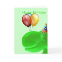 Happy Hippo Green Birthday Card by dduhaime55 Happy Hippo Green Birthday Card
