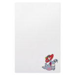 happy hippo in a hat cartoon stationery paper