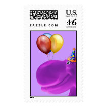 Happy Hippo Purple Birthday Stamp by dduhaime55 Happy Hippo Purple Birthday Stamp