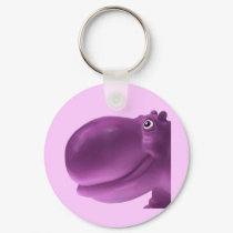 Happy Hippo Purple keychains by dduhaime55 Happy Hippo Purple keychains