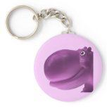 Happy Hippo Purple keychains